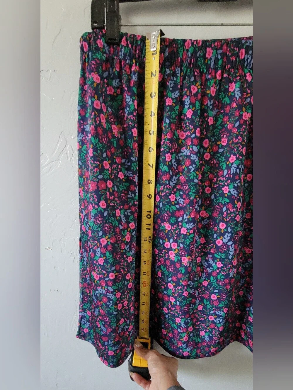 J.Crew XL Floral Mini Skirt Elastic Waist Cottagecore Preppy Fall